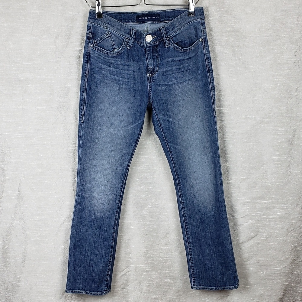 - B40EGU Rock & Republic KENDALL Cropped Jeans Size…